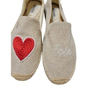 Soludos Women’s Embroidered Heart Toto Espadrille Size 7